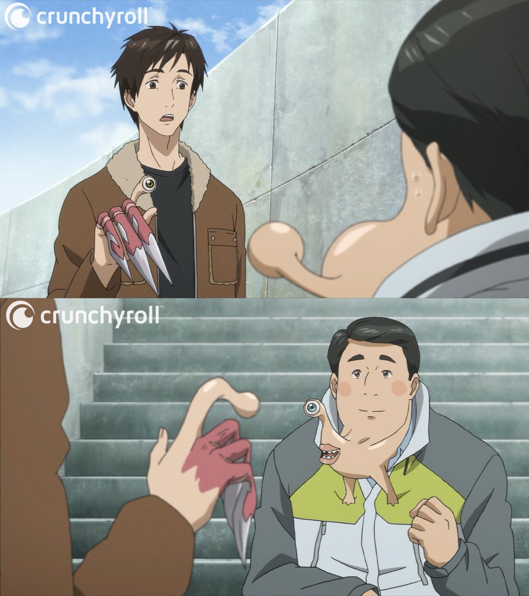 Migi and Shinichi making friends 😄 (via Parasyte -the maxim-)