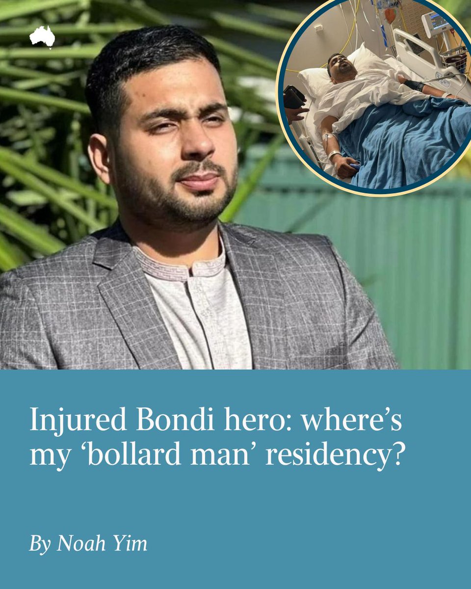 They are the unsung heroes of the Bondi Junction Westfield stabbings, and one of them paid for his bravery with his life – but there has been no “bollard man” offer of permanent residency to wounded survivor Muhammad Taha: bit.ly/4bhiCUr