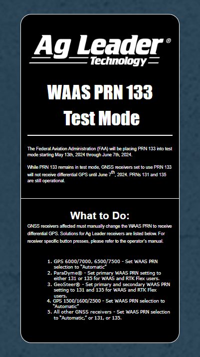 recordharvest's tweet image. Be Advised, this begins May 13th!
#RecordHarvest #AgLeader #TestMode