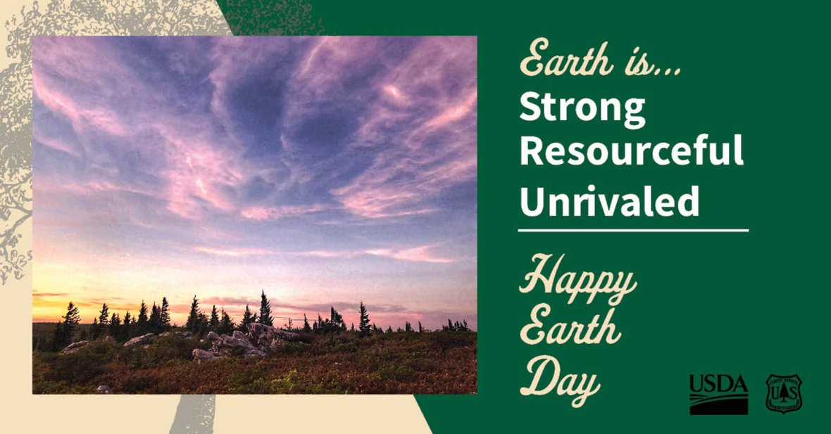 #EarthDay We play a vital role in helping to ensure the health of the Earth through our crucial work to ensure healthy, resilient national forests and grasslands continue to provide clean water and air, wildlife habitat, and recreational opportunities.