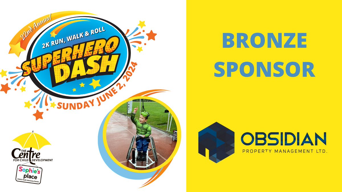 We're excited to welcome Obsidian Property Management, joining us as a Bronze #Sponsor at our Run, Walk & Roll on June 2! Join us all for a fun day in the sun and help make a difference for #specialkids. Sign up now! bit.ly/rwr2024signup Sponsor: the-centre.org/2024-run-walk-…