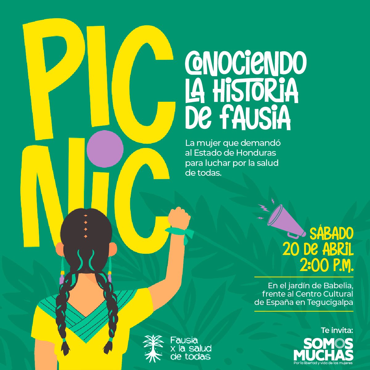 📣 Este sábado 20 de abril, acompañanos a conocer la historia de Fausia y la lucha por la salud de todas, toditas las mujeres hondureñas. Traé tus galletas, frutita y cualquier otra cosa para compartir en este espacio pensado para nosotras. 🧺 🌿🇭🇳💚 #FausiaXLaSaludDeTodas