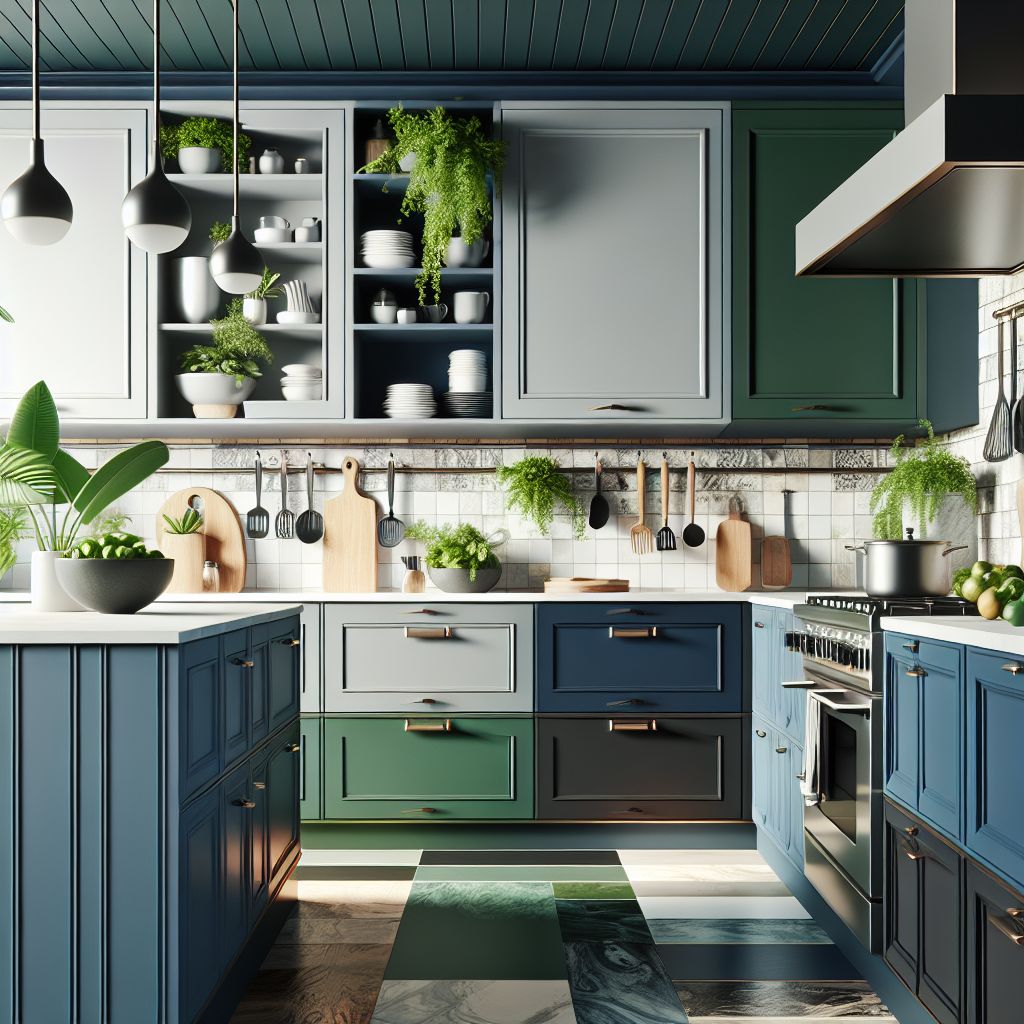 vdewitt's tweet image. 🌟 Home Design Tip: Add a splash of color to your kitchen by painting the lower cabinets a bold hue like navy blue or forest green, while keeping the upper cabinets light for a balanced look that pops! #homedesign #kitcheninspiration 🏡💙🌿
