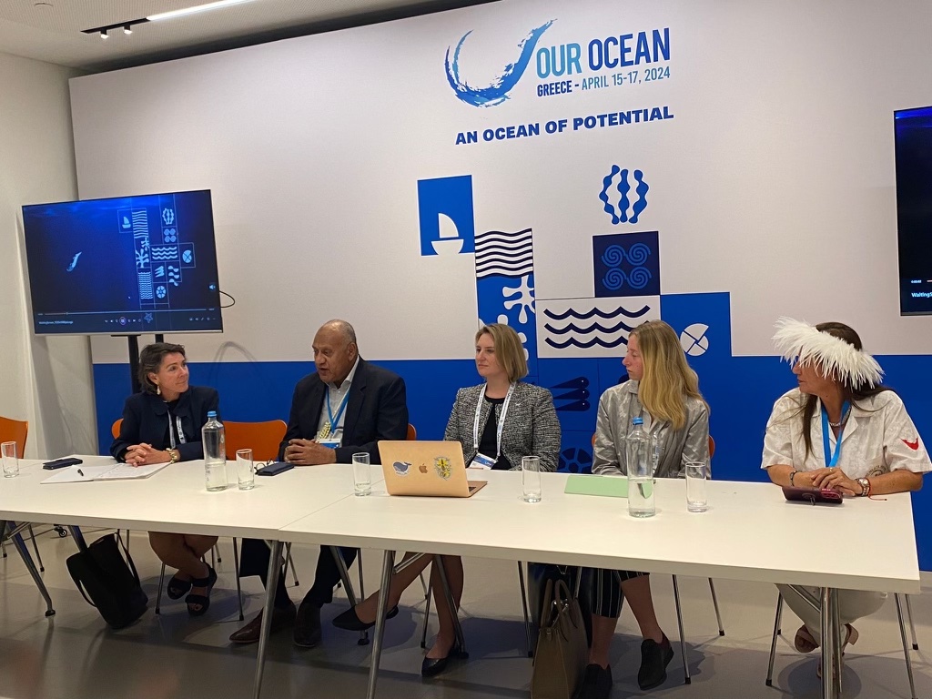 'Protecting the Southern Ocean is key to unlocking global ocean conservation commitments and making 30x30 a reality' - Holly Curry, MPA Campaign Director at ASOC, speaking during the press briefing panel at #OurOceanGreece 🌊 @ouroceangreece #ProtectAntarctica #Antarctica #MPAs