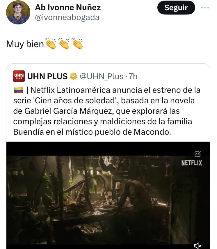 Yo estoy en otra fiesta. Mientras el país pierde millones de millones por la crisis de apagones y la suspensión de la jornada laboral durante dos días, la ministra de Trabajo Ivonne Núñez celebra triunfo de Real Madrid y estreno de serie en Netflix sobre Cien Años de Soledad.