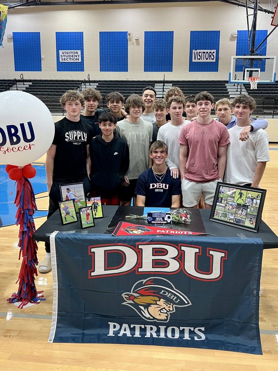 This morning was a GREAT celebration for our 4 year starter, 3X District Superlative Winner, 2 year Captain @BryanBeck_2005  So proud of WHO you are! DBU is getting a good one!