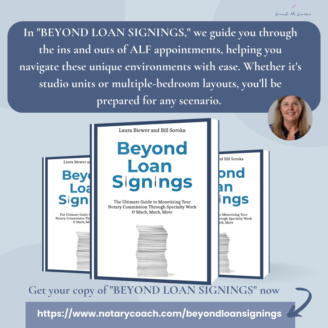 Grab your copy today and embark on a journey of insight and empowerment! Visit notarycoach.com/beyondloansign… #ALFAppointments #BeyondLoanSignings #EmpowerYourself #NotaryCoach