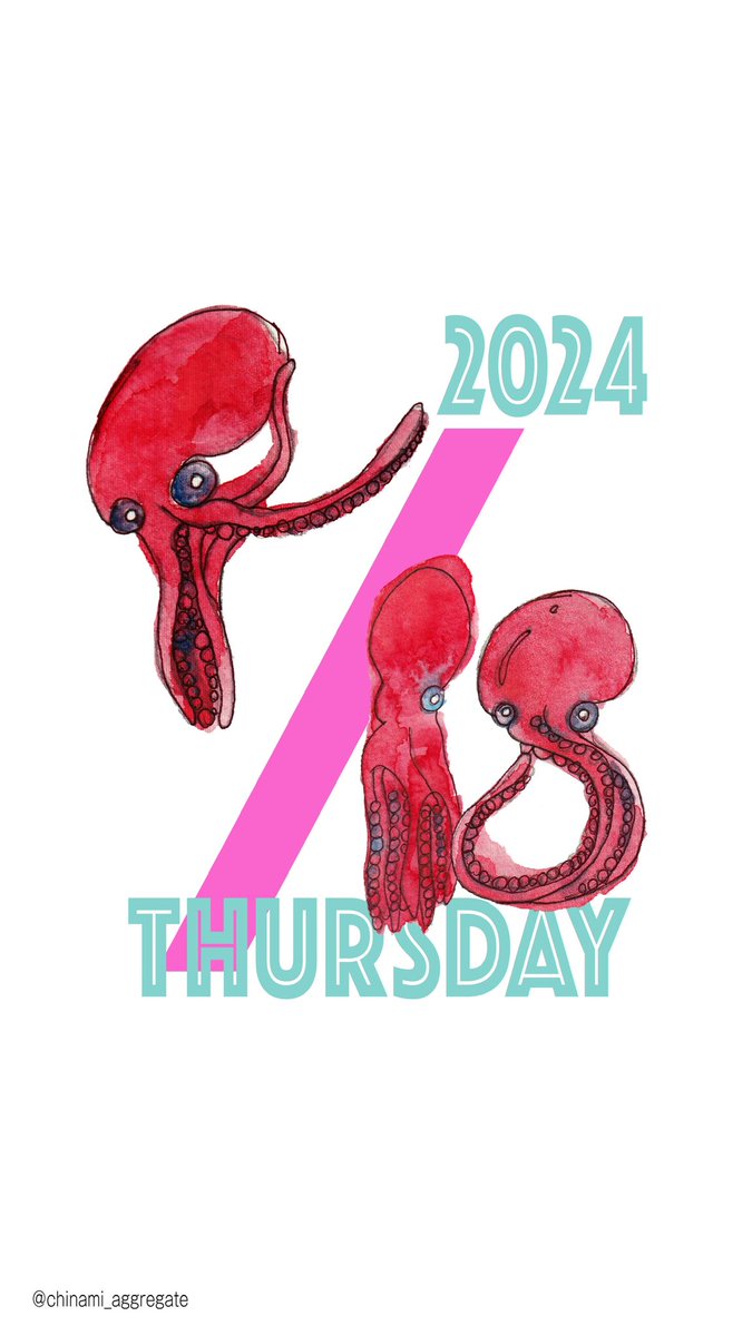 snowflake_blue's tweet photo. 4月18日 木曜日 
#4月18日 #木曜日 #カレンダー #イラスト #タコ🐙 https://t.co/7zZqAk4ilU