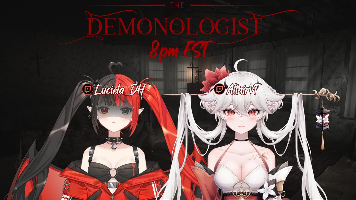 ❤️VAMPATHON DAY 9 8PM EST🖤

IT'S TIME!!!! JOIN ME AND @AltairVT FOR MORE CHAOTIC DEMON HUNTING!!!

#VtubersUprising #Vtuber #Vtubers #VTUBERSUPPORTCHAIN 
⬇️⬇️⬇️