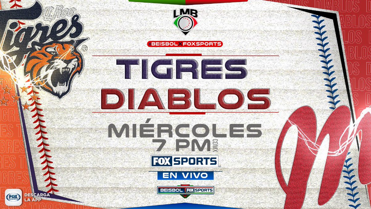 El infierno arderá para recibir una edición más de la Guerra Civil en #BEISBOLxFOXSPORTS ⚾🔥 @tigresqroficial 🆚 @DiablosRojosMX Una gran rivalidad te espera este miércoles a las 7PM CDMX en vivo por @FOXSportsMX