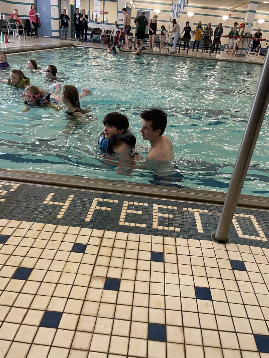 Unified Special Olympics Swimming today in Roseau. So proud of all the athletes, helpers, and our young men as they made it a phenomenal event! #liveunified <a href="/SOMinnesota/">Special Olympics Minnesota</a> #weoverme #HornsUp 🐏