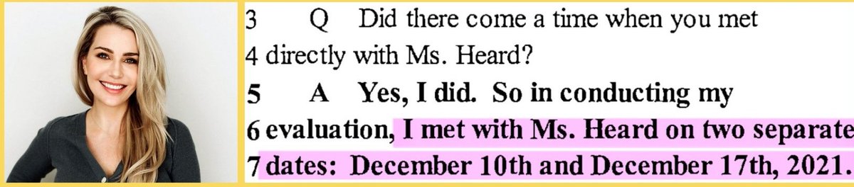 Heard's moron: diagnosing Amber Heard without even meeting her
Dr. Curry: I met miss Heard dec.10 and dec.17🤣😂😭
Lying to support Ambuser Heard won't change the fact that she's a malicious liar,an abuser and a fraud.