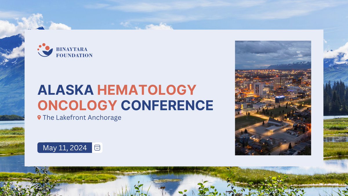 Join regional and national experts this May for Alaska Hematology Oncology Conference - register today! 🗓️ May 11, 2024 📍 Anchorage, AK LEARN MORE🌐 education.binayfoundation.org/content/alaska… #CME #oncology #hematology #register #healthcare #medicine #cancercare