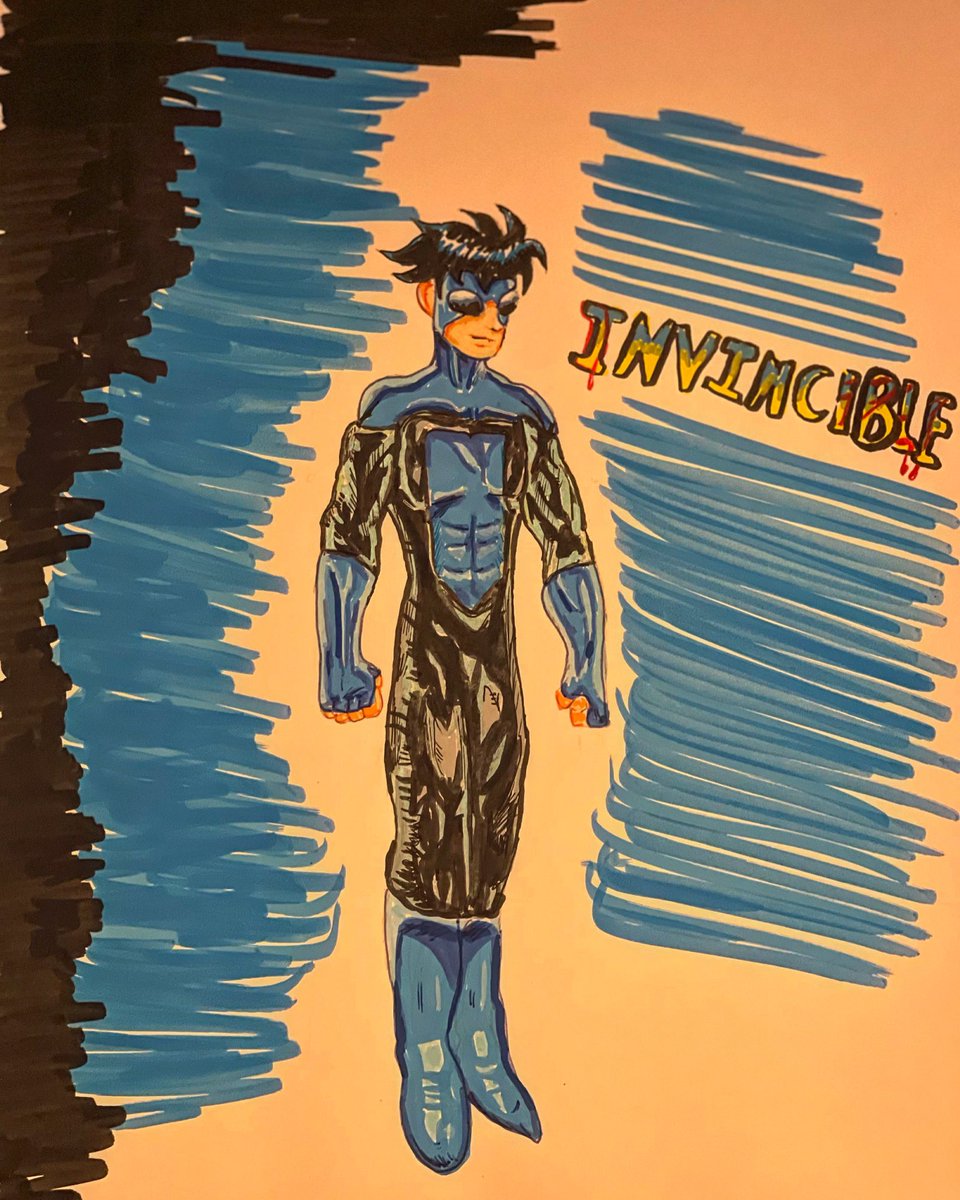 This is a slight redesign of the blue invincible suit.

#Invincible #InvincibleSeason2 #art #artwork #art #sketch #drawing #sketchbook #feed #sketchbookdrawing #myartwork #myoc #myart