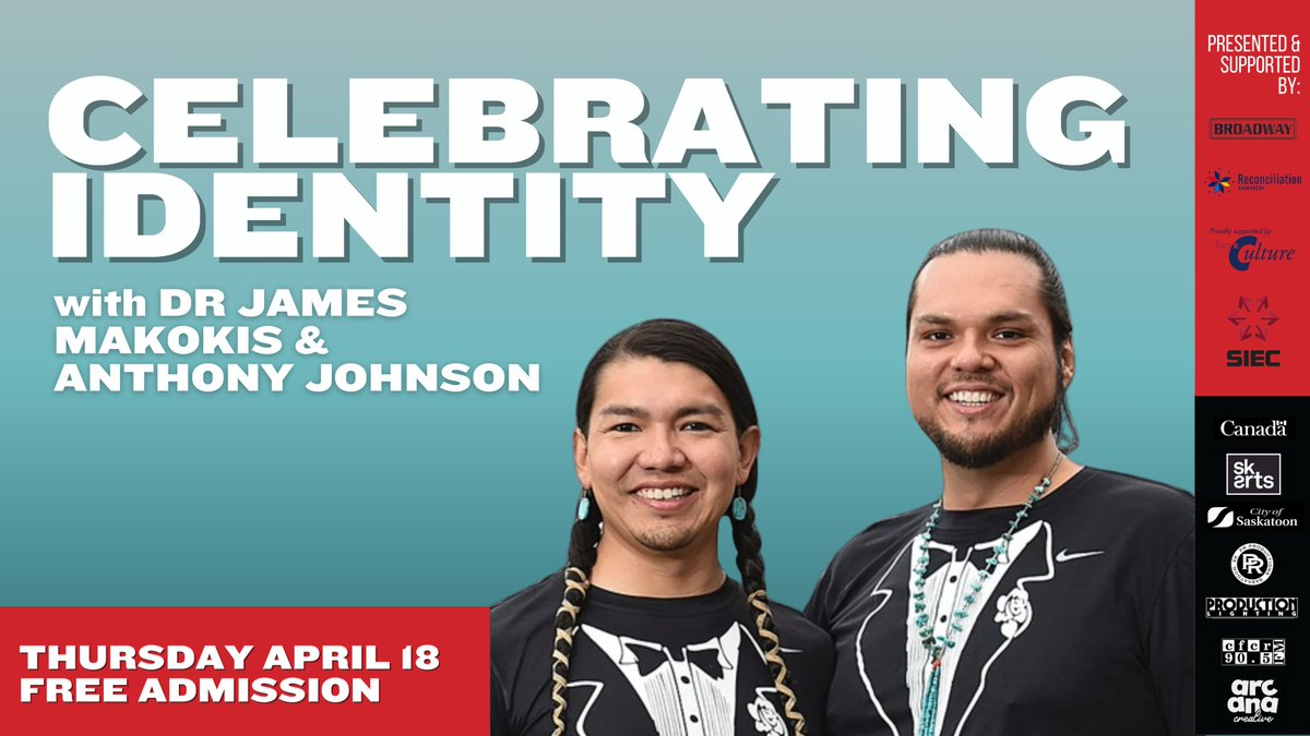 Today at 7PM! Dr. James Makokis & Anthony Johnson w/ guests 💖 Free! broadwaytheatre.ca/events?p=event… Presented in partnership w @BeAConnectR, @cityofsaskatoon & Saskatoon Industry Education Council with funding support from @SaskCulture.