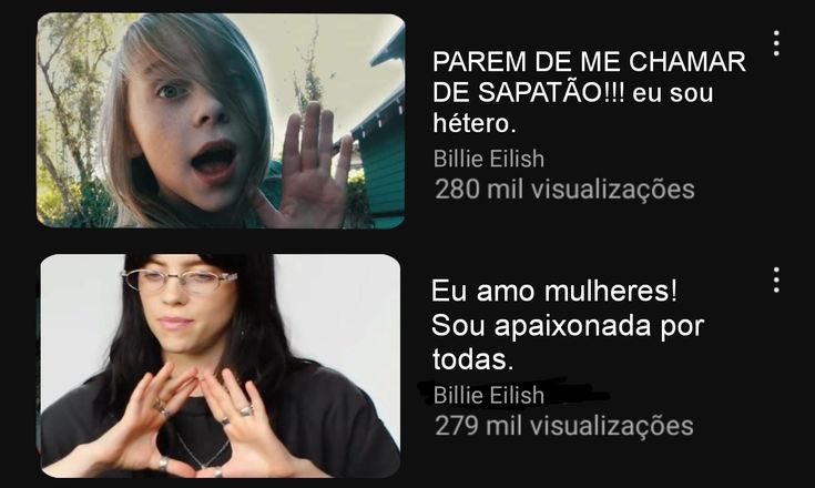Billie desde pequena enganando à internet, incrível 👏🏼