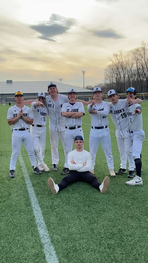 SJP 4 Mansfield 0 Final. Jack Sarno with a Gem: CG 2 Hitter, 8 K’s. Eagles bats were lead by: Will Shaheen: 2 Sac Flys, 2 RBI’s. Nic Lembo: 2 RBI Single. Aidan Driscoll: 2 BB. Solid defense from Tighe &amp; Gold. Next game: Friday at SJP against St. Paul @ 2:00 #RollEags #PF3 🦅🦅