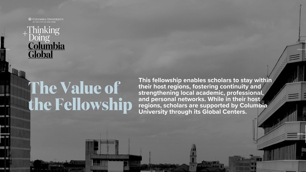 GlobalCenters's tweet photo. Applications are open! Are you an early-career scholar in the humanities or social sciences experiencing displacement from your home country? Apply to the Columbia Global Emerging Scholars Fellowship Program today: https://t.co/ZtSkbZhWD9 https://t.co/KYRwDtd5nW