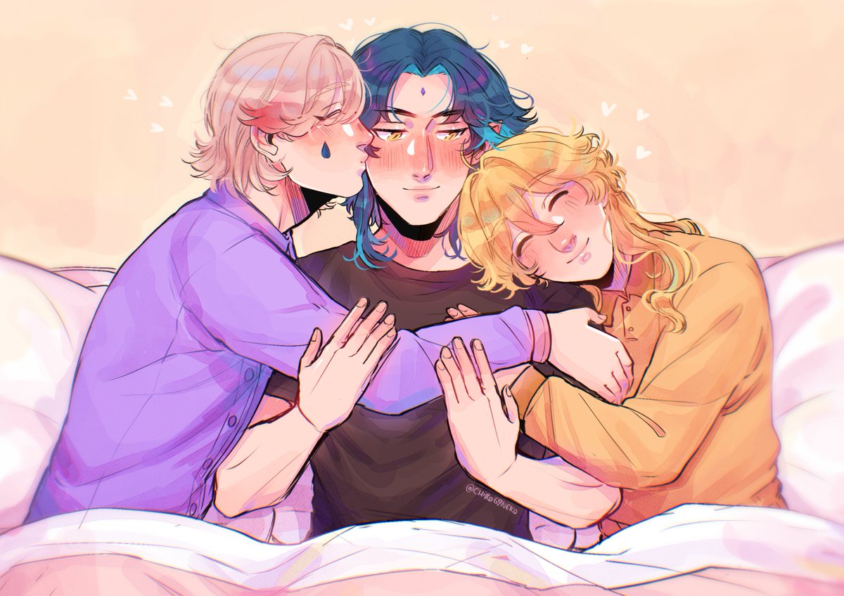Happy birthday Xiao! #Xiaotherney

He spent the whole day with his boyfriends, and his dreams came true 💖 He happens to be cared and loved sooooo much. 

#Xiao #Aether #Lyney #GenshinImpact 
#Xiaother #Lyneyther #Xiaoney