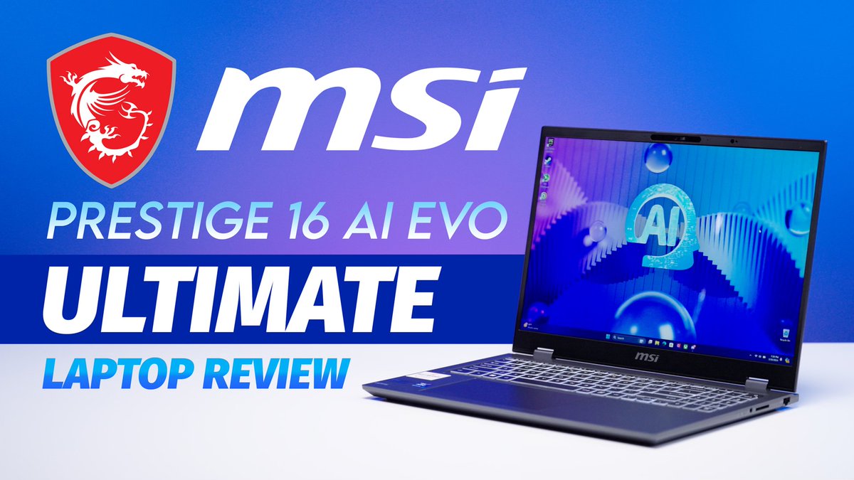 Don't discount the @msiUSA Prestige 16 AI Evo as just a thin and light productivity laptop. This is a true Swiss Army Knife of laptops that can game, work, use AI and more at a VERY capable price. Details? Check out our full review - youtu.be/dC7SMZtPbPg