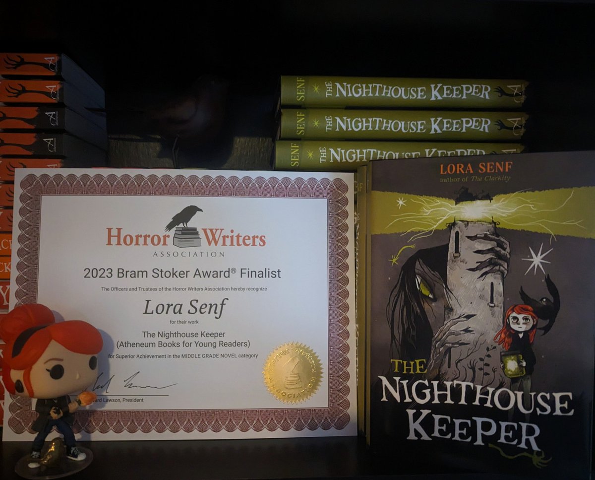 Got the best mail today. So proud that The Nighthouse Keeper is a Stoker finalist. Thank you @HorrorWriters - see you all in San Diego next month. 🖤