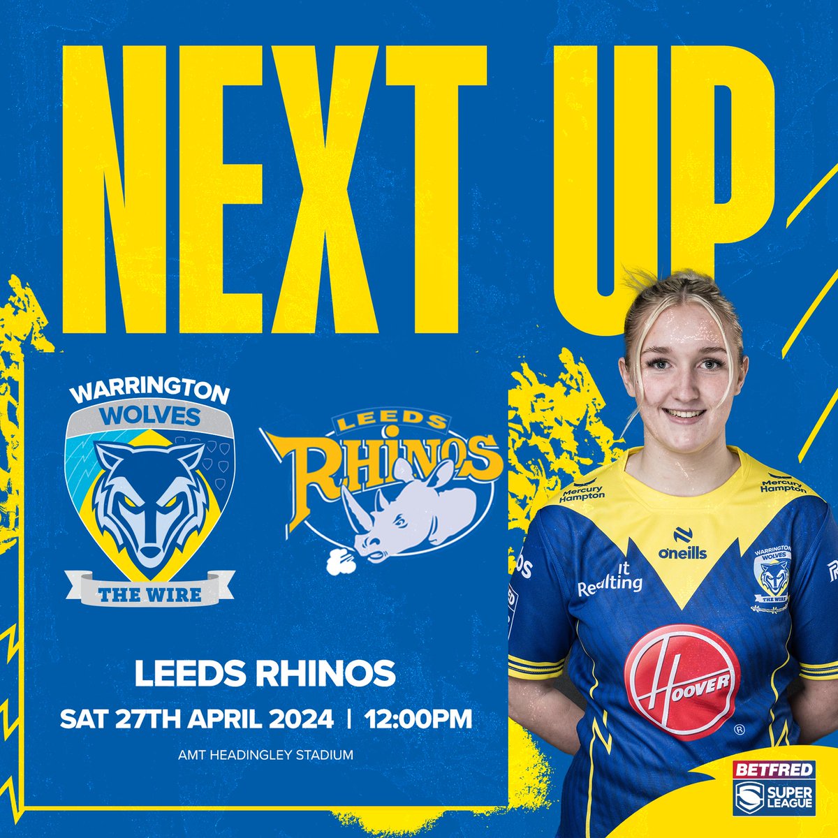 🐺ROUND 2 @ RHINOS We take a trip back to Headingley as our league campaign continues with a big clash against @leedsrhinos Tickets £10 adults, £5 students and Juniors are FREE