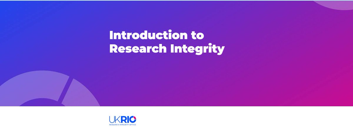 🆕 NEW Research Integrity course pilot The UK Research Integrity Office (UKRIO) is giving subscribers free 12-months access to 'Introduction to Research Integrity' new online training course. Find out more ⤵️ bath.ac.uk/announcements/…