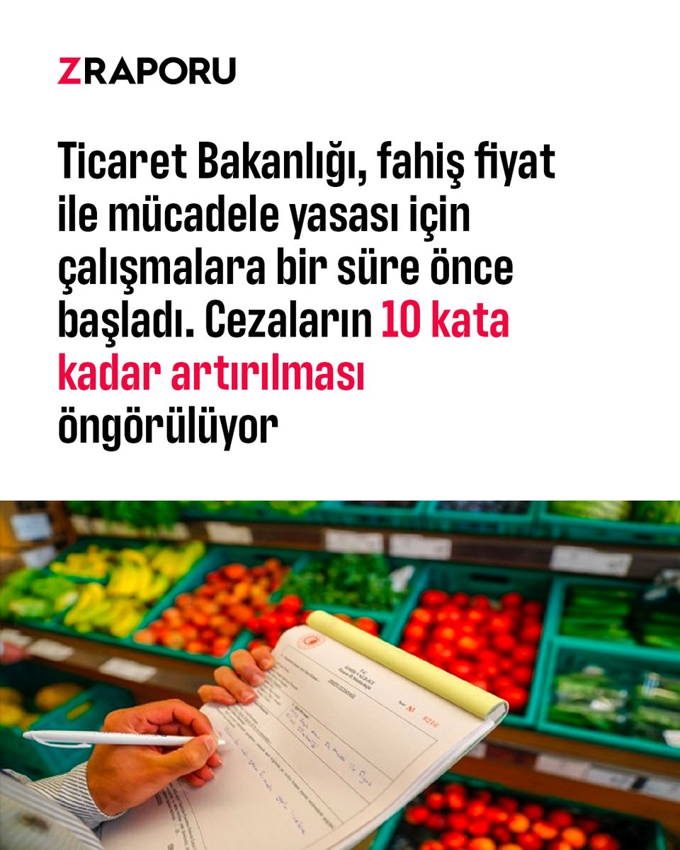 📌 Ticaret Bakanı Ömer Bolat, fahiş fiyatla mücadele kapsamında yeni düzenlemenin yolda olduğunu açıkladı. Cezaların 10 katına çıkması bekleniyor