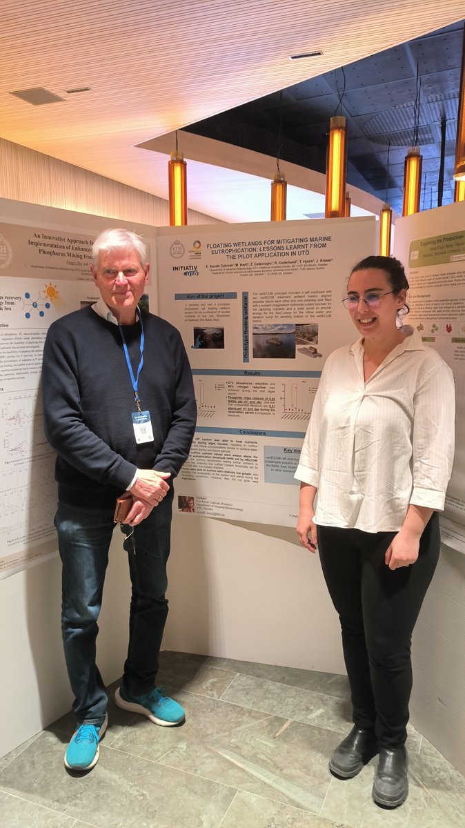 The @KTHuniversity SYMBIOREM team led by @ZCetecioglu participates to the Innovations for the Blue Planet Conference 2024, 23-25 April in Stockholm. Two posters on #phosphorus #recovery solutions and on the #pilot application with #floating #wetlands in 🇸🇪 were presented ⬇️