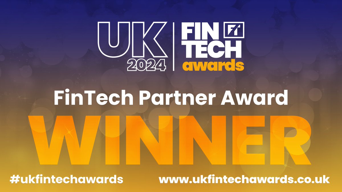 The next category celebrates more great collaboration; it's the FinTech Partner Award.

The winner is...

mmob!

#UKFinTechAwards
