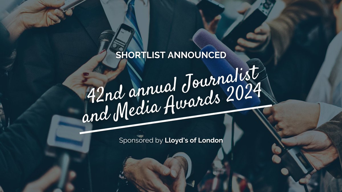 BIBAbroker's tweet photo. 📢 We're thrilled to unveil the shortlist for the 42nd annual BIBA Journalist and Media Awards 2024! 🎉

Check out the nominees here ➡️ https://t.co/Pa3ww7yJTB

Congratulations to all the finalists! 🏆

#JAMS2024 - Sponsored by  @LloydsofLondon  🌟 https://t.co/T8QgvboEKe
