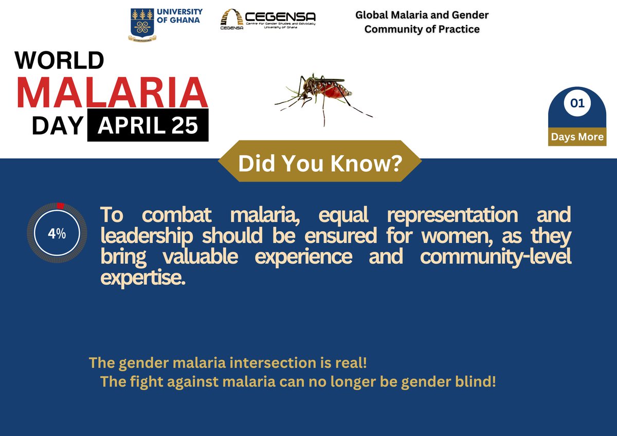 #worldmalariaday2024
#endmalarianow
#genderandmalaria
#globalmalariaandgendercop
#univofgh
#cegensa