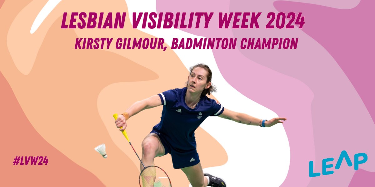 For #LVW24 we also had a chat with @kirstygilmourr, European Badminton Silver Medallist. She talked about the importance of being out on and off the court and being visible for the whole LGBTIQ+ community. leapsports.org/news/lesbian-v…