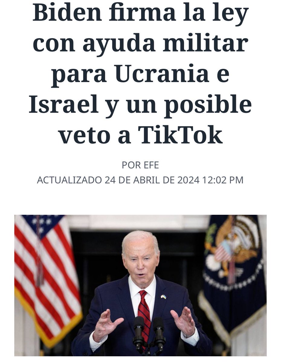 🇺🇸 El presidente Biden da un paso más en la escalada belicista con el envío masivo de armas. Alargando la guerra en Ucrania, cuyas consecuencias están pagando las clases populares, y patrocinando el genocidio sionista contra el pueblo de #Gaza. El único beneficiado de un mundo…