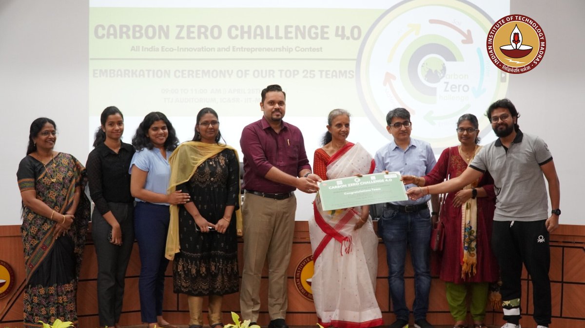@iitmadras introduces the top 25 teams of #CarbonZeroChallenge4.0. The teams will receive mentorship, training & support from @thalesgroup & #Aquamap Centre for Water Management to develop prototypes for sustainable solutions in water, energy, packaging. #IITMforsustainability