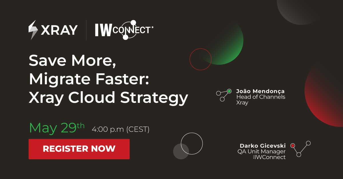 Webinar Alert! 

Join us & @XrayApp on May 29th to revolutionize your #CloudMigration journey! 

Our experts will help you streamline the process, save time & money, and optimize your cloud infrastructure.
Register now: lnkd.in/dm4g8pEt
#IWConnect #Webinar