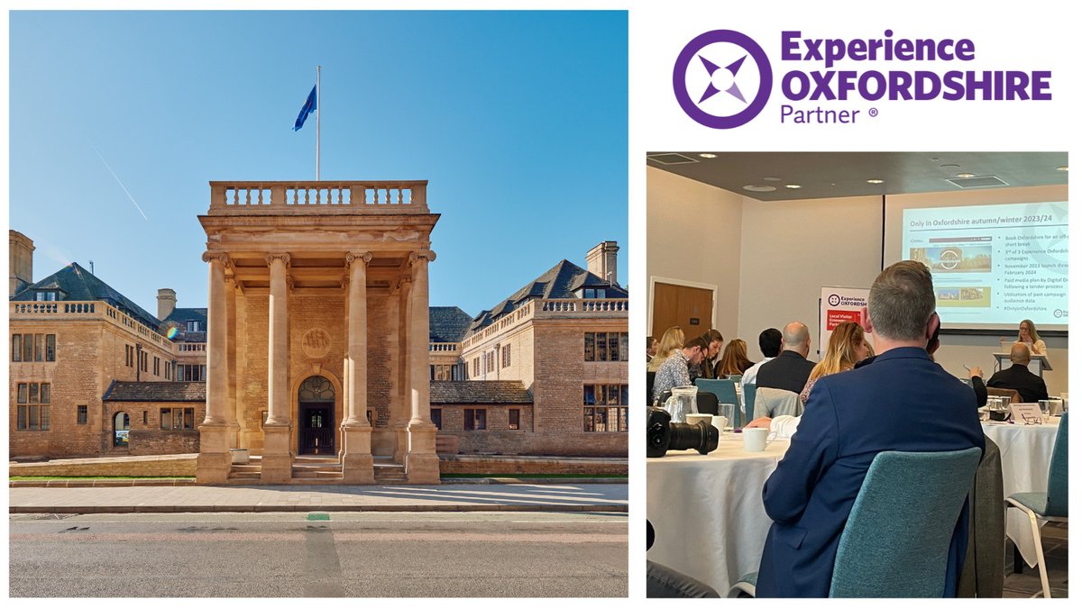 Final few spaces remaining for #ExperienceOxfordshire Spring Partner Meeting this Friday, 26 April, at Rhodes House Oxford.

Hear from the team and guest speakers @Activate_Learn @sobellhouse OUFC and Stephen Spencer + Associates

➡eventbrite.co.uk/e/experience-o…

#EOPartner #ExOxEvents