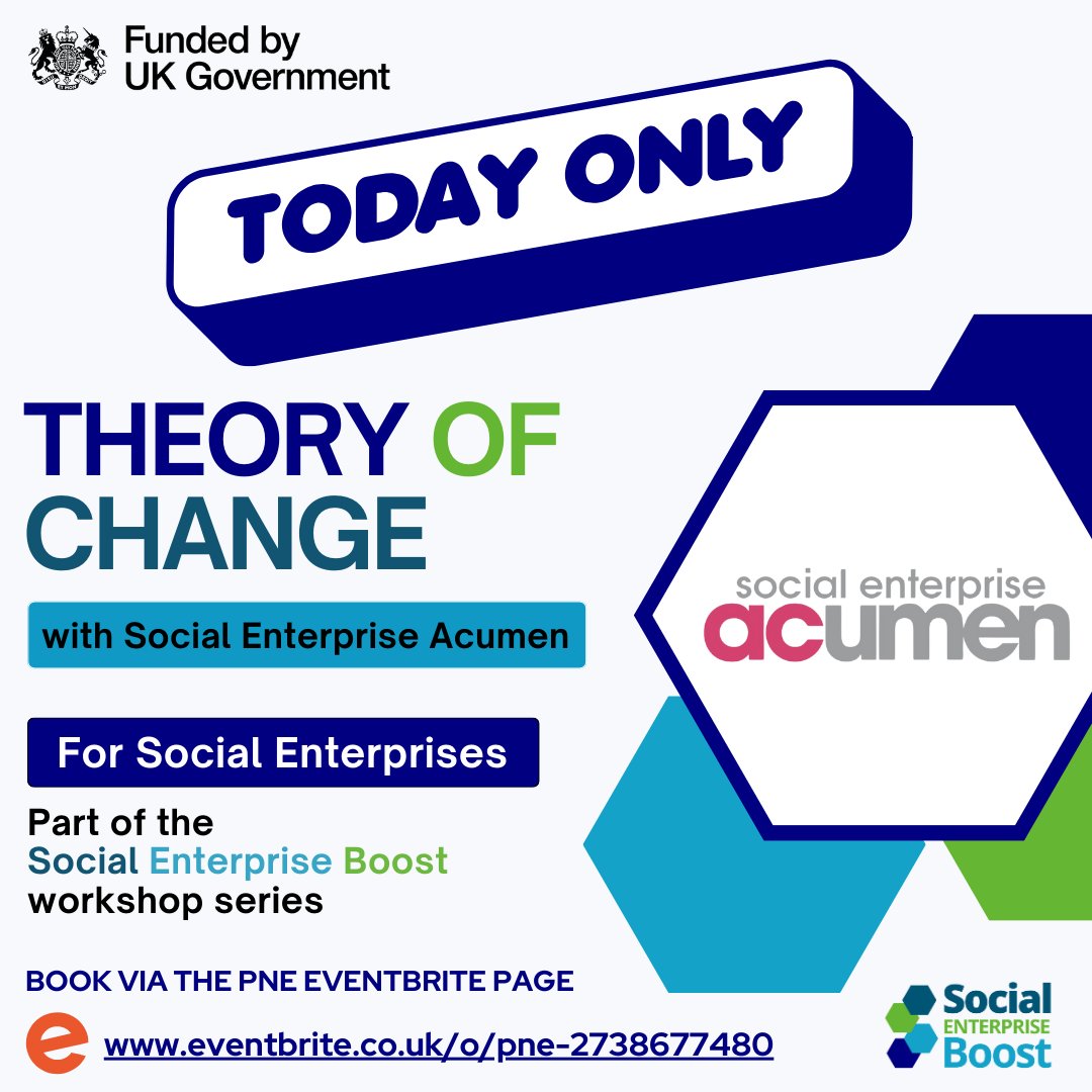 ✨ TODAY ONLY ✨

Please book our future workshops and events via our Eventbrite link here:  eventbrite.co.uk/o/pne-27386774…

@firstport @DCMS
#PNE #SocialEnterpriseBoost #SocialEnterprise