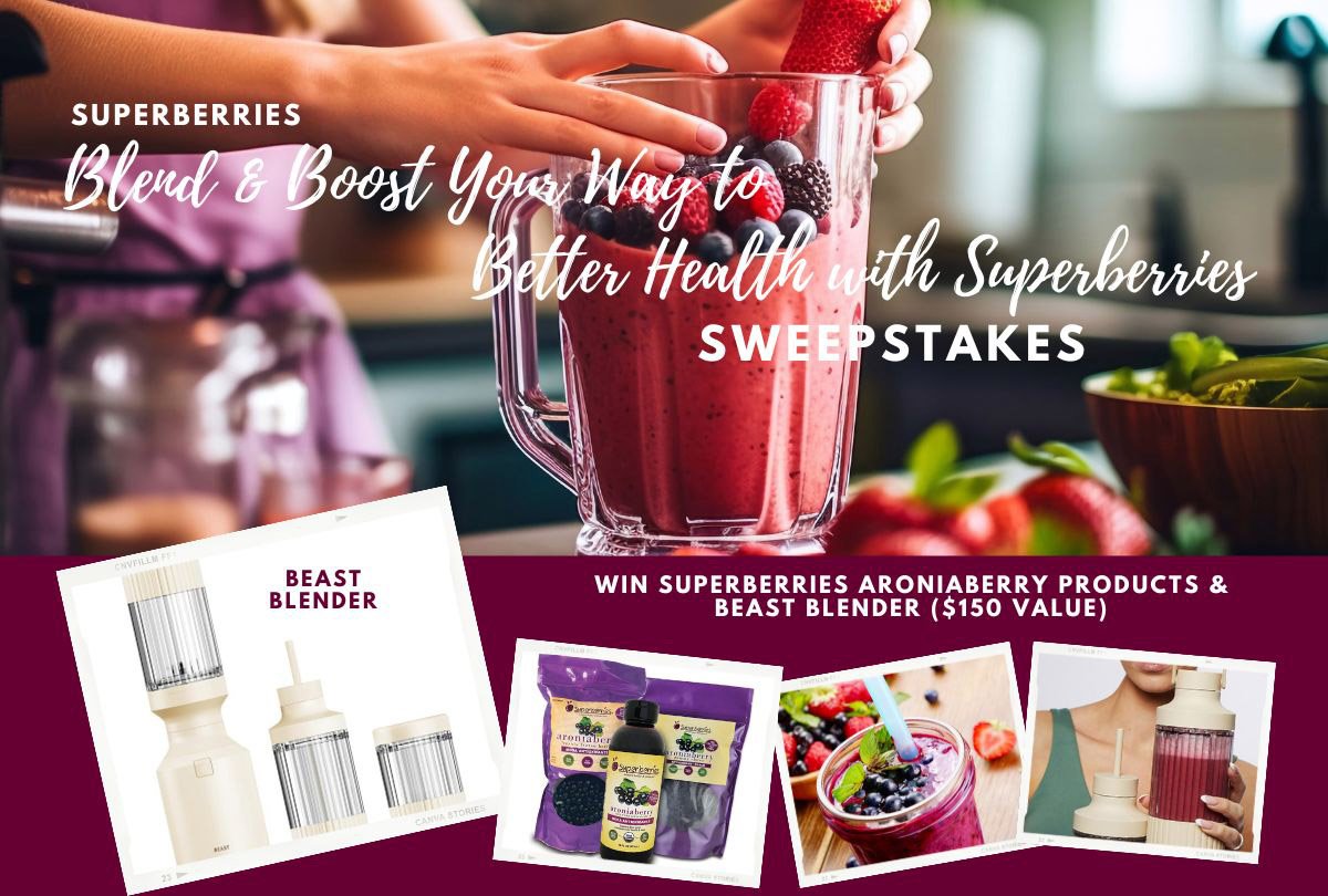 Ends 4/30
#Win FREE Beast Blender and Superberries Frozen Aroniaberries.
Enter Here>> woobox.com/r9yedu/qonwhj

#free #Blender #Superberries #Aroniaberries #giveaway