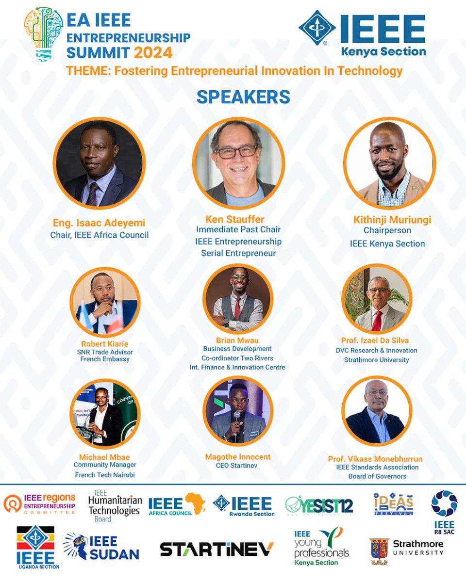 ieeeyesist12's tweet photo. 🚀 Join the Vanguard of Innovation at the IEEE East Africa Entrepreneurship Summit 🚀
📆 : April 25, 2024
📌 : Strathmore University, Kenya
🔗 : https://t.co/bi8clhWEtG
Let's embark on this journey together!
#IEEEEntrepreneurshipSummit #IEEEAfrica #EAInnovation #YESIST122024 https://t.co/MuSDWIJfMo