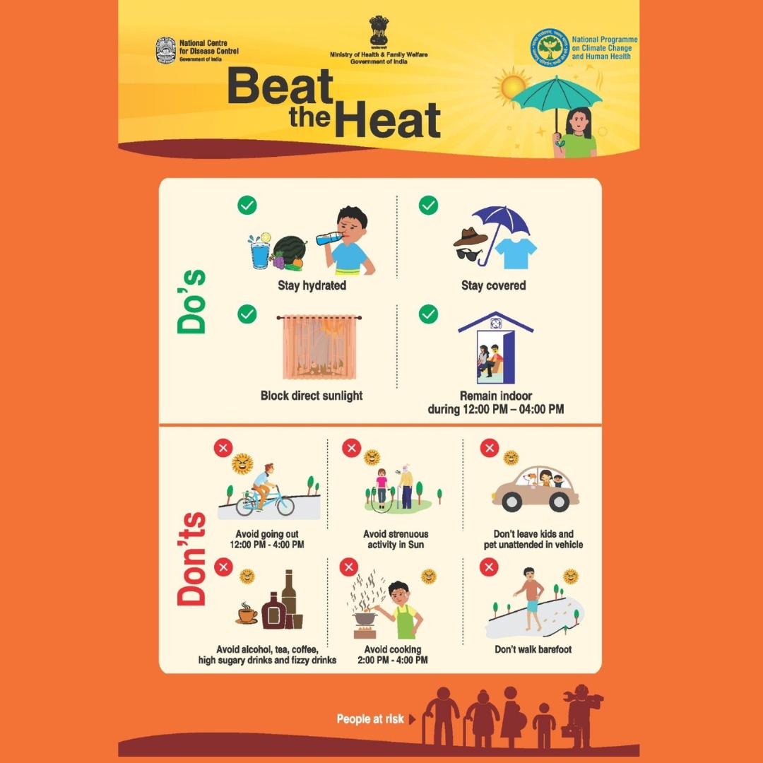 ☀️Be aware of heat stress symptoms ⛱️Protect yourselves from the sun, stay hydrated & stay in shaded/cool areas ⛑️Know first aid measures . . #BeatTheHeat