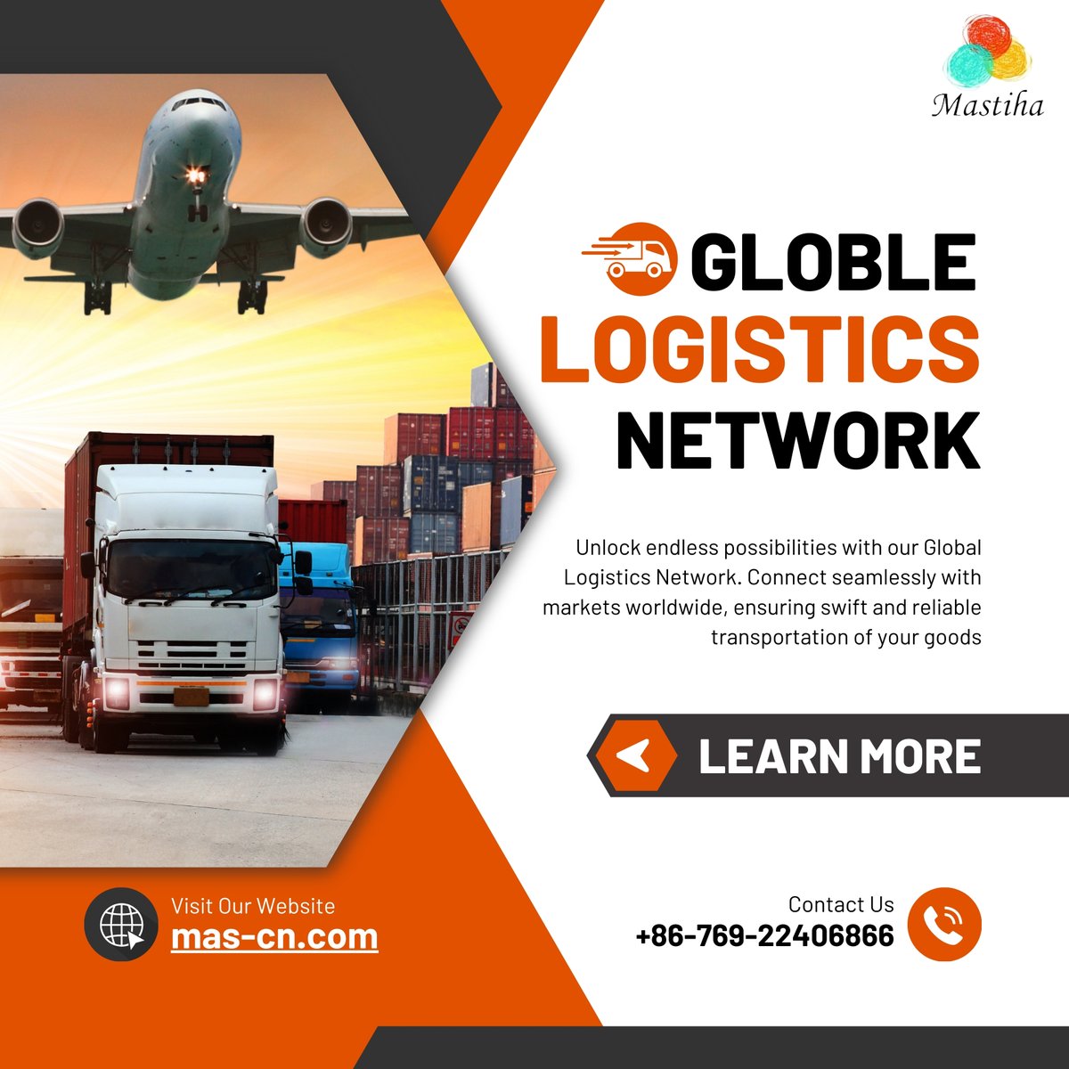 Unlock endless possibilities with our Global Logistics Network. Connect seamlessly with markets worldwide, ensuring swift and reliable transportation of your goods. Let us be your bridge to success!
mas-cn.com/service/china-…
#GlobalLogistics #Efficiency #SupplyChain #GlobalTrade