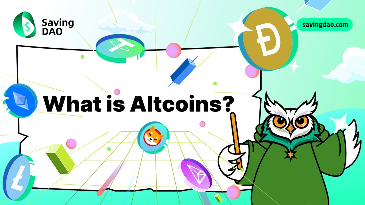 Altcoins is a term used to describe any cryptocurrency besides Bitcoin 🪙

As Bitcoin was the first, others like Ethereum, Litecoin, and Dogecoin are considered alternatives 🚀

#SavingDAO #SVC