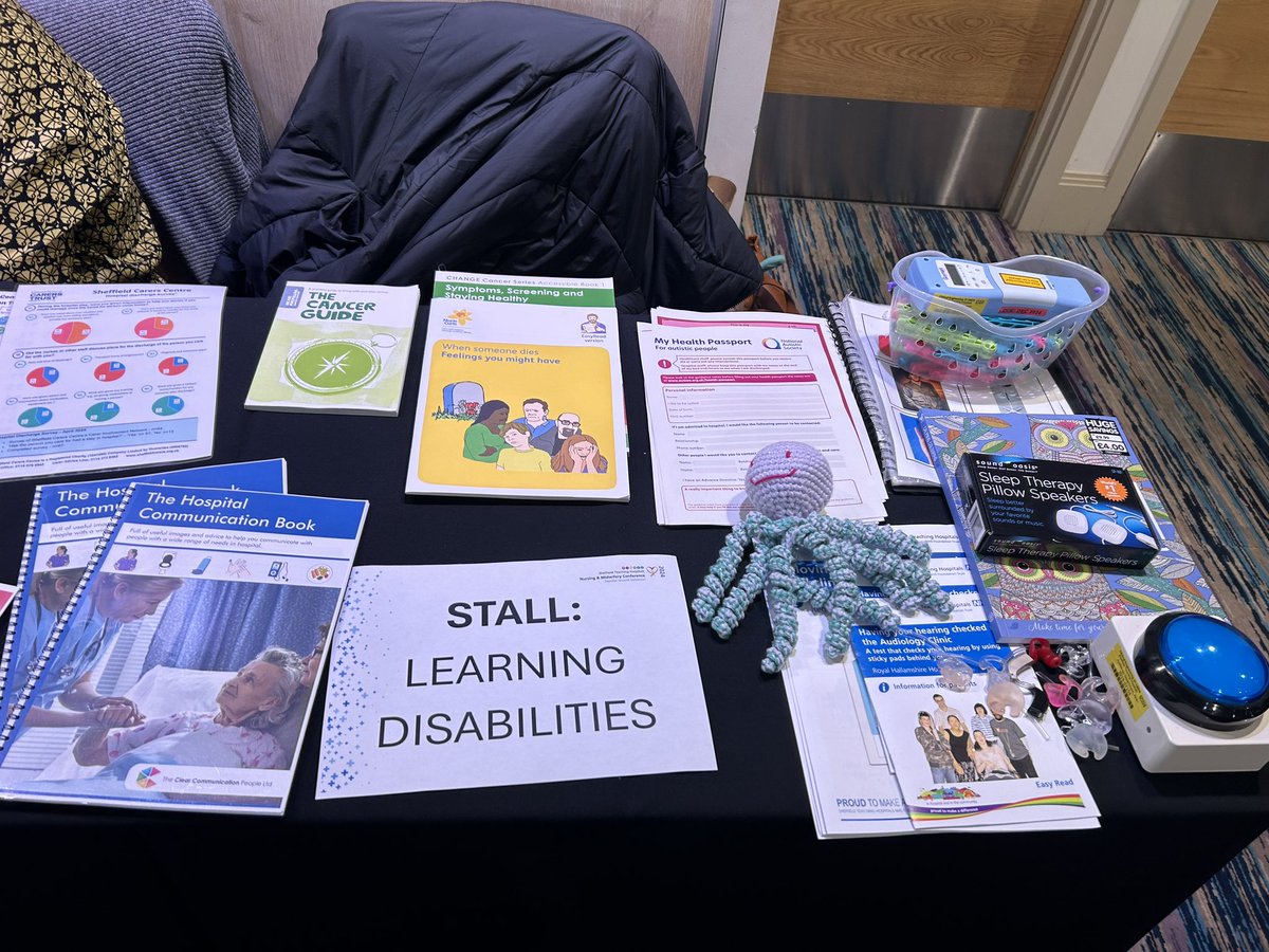 Delighted to have a stall at the @SheffieldHosp nursing and midwifery conference today. It’s been such an engaging morning already! #LearningDisabilityNurse