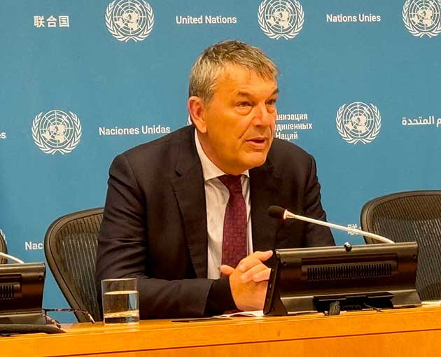 'Attacks on @UNRWA🇺🇳not about its neutrality', says @UNRWA Chief Philippe Lazzarini (@UNLazzarini) speaking to reporters. ➡️rb.gy/cubqbo