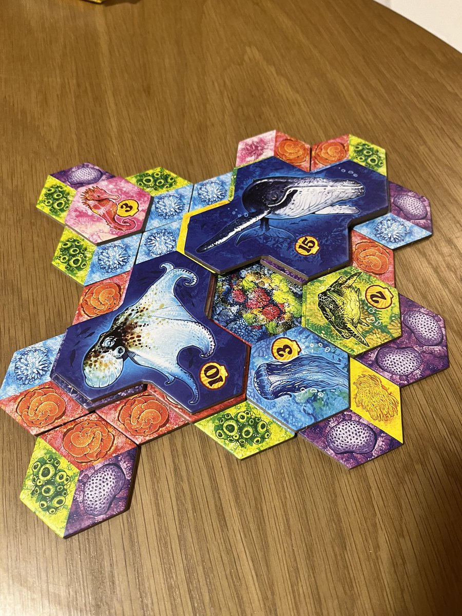 Yesterday I played #AQUA from @TheOpGames and this one is masterpeace 😍🧡 so satisfying and fun gameplay. I really enjoyed it, may stands as my new best game in my collection.