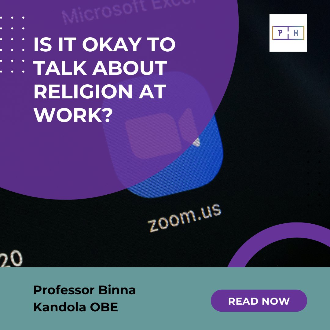 Is it OK to talk about religion at work?

It's a question Professor Binna Kandola explores in his latest article. Learn how to talk about religion appropriately, and uncover the benefits that open discussion can bring to your organisation.

Read here: eu1.hubs.ly/H08GSwr0
