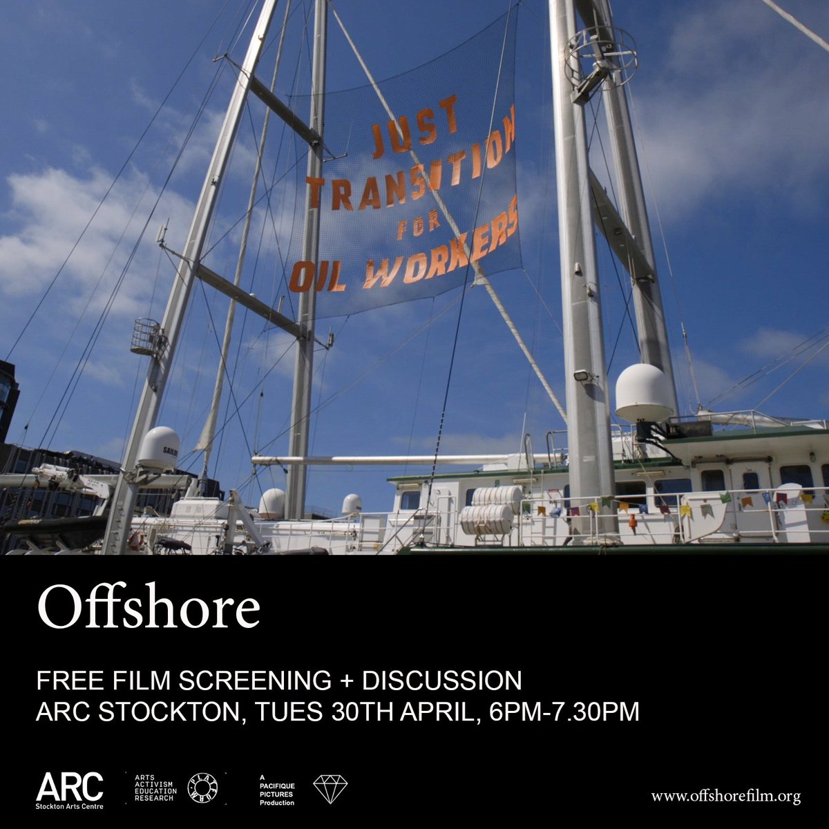 #Offshore is a short documentary that brings together different perspectives from North Sea offshore workers on the coming energy transition.

📅 Tue 30 Apr | 6pm

🎟️arconline.co.uk/whats-on/offsh…

#LocalEconomy #ClimateChange #Sustainability #TeesValley