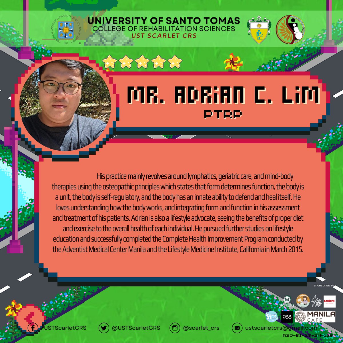 USTScarletCRS's tweet photo. 📣 Just 2 days left until the exciting CROSSROADS 2024 event! 🥳

Hello there! Get ready to support aspiring young pandas in exploring the world of Rehabilitation Sciences. 🏥🐼
Introducing our first set of speakers:

📌 Ms. Phoebe Kay Chan, OTRP, CPDD for Occupational Therapy https://t.co/wDKDEp3bhO