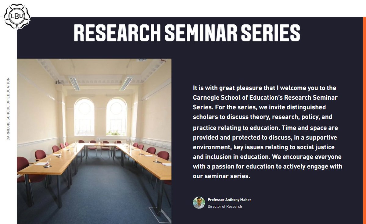 ❓Do you have a passion for education❓ 📷Come to our online seminars to hear from distinguished scholars in the field of education ow.ly/6XvP50Q11pW